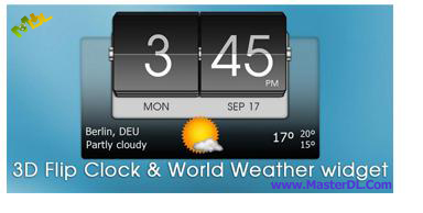 ۳D Flip Clock & World Weather