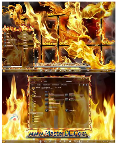 تم شعله آتش برای ویندوز Flame Theme for Windows 7