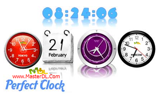 دانلود ساعت های بسیار زیبا برای دکستاپ PerfectClock v4.5.2.32