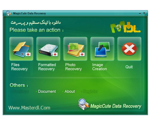 دانلود نرم افزار بازیابی فایل MagicCute Data Recovery 2011.1.0.0